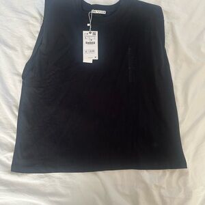 NWT Zara Black padded Sleeveless Top
